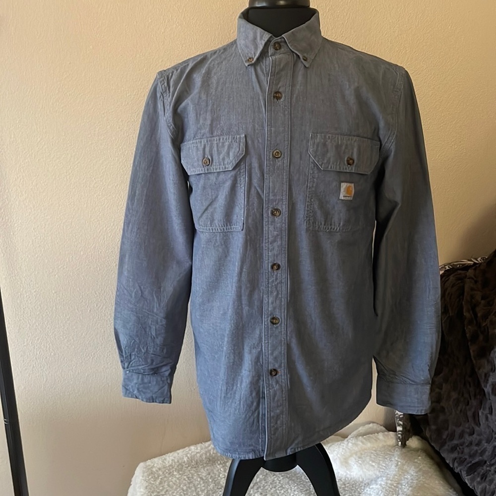 Carhartt Denim Blue Long Sleeve Size Small